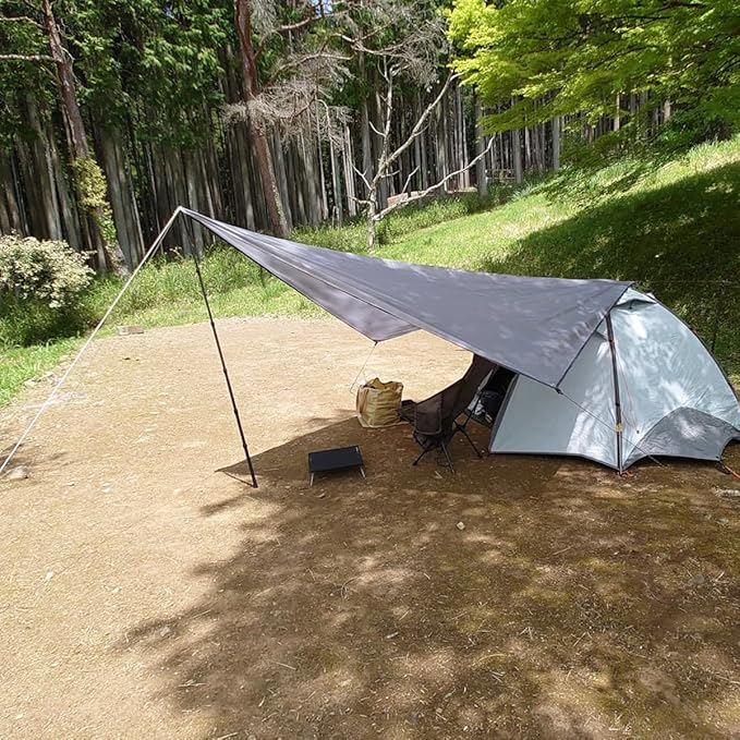 TRIWONDER Camping Tarp Cover Waterproof Rain Fly Tent Ground Cloth Footprint Hammock Shelter for Outdoor Hiking Picnic Beach (Dark Green+Accessories)