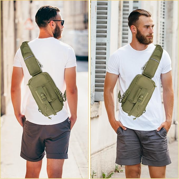 Sling Backpak Tactical Chest Pistol Bag Shoulder Bags Crossbody Sling Backpack Holster Bag for Concealed Carry