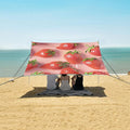 ALAZA 3D Fresh Strawberry Beach Tent Sun Shelter Portable Canopy Sunshade for Outdoor Camping Picnics Backyard Fun 10x9 ft
