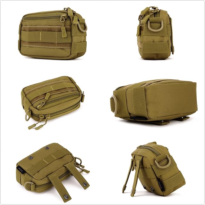 UNISTRENGH Tactical Pouch Molle Mini Modular Admin Pouch for Tactical Vest Chest Waist Pack Utility Tool Pouch Tactical EDC Bag