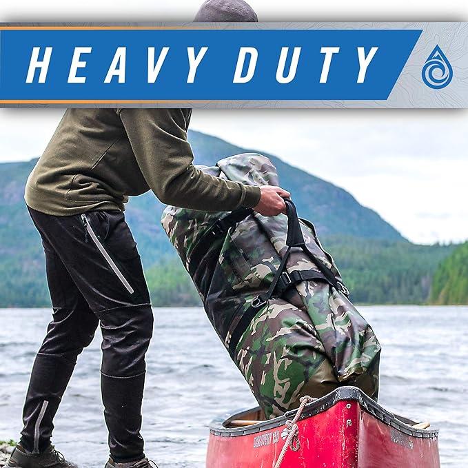 AquaQuest White Water Duffel - 100% Waterproof Heavy Duty Versatile Comfortable - Durable Protective Dry Bag for Travel Sport Motorcycle Boat Fishing - 50 75 or 100 L