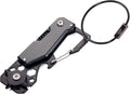 Troika TOOLINATOR KTL25/TI Mini Tool with 10 Functions Knife Keyring (Wire Loop) with Carabiner Bottle Opener Stainless Steel/Aluminium Original