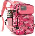QT&ampQY 25L/45L Military Tactical Backpack For Men Molle Daypack 3 Day Bug Out Bag Hiking Rucksack With Bottle Holder