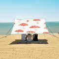 ALAZA Beautiful Mushroom Beach Tent Sun Shelter Portable Canopy Sunshade for Outdoor Camping Picnics Backyard Fun 10x9 ft