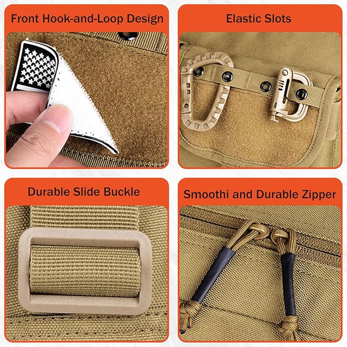 Tactical Messenger Bag - Military Molle Briefcase Crossbody Shoulder Bags Sling Pack for Cycling Hunting Camping
