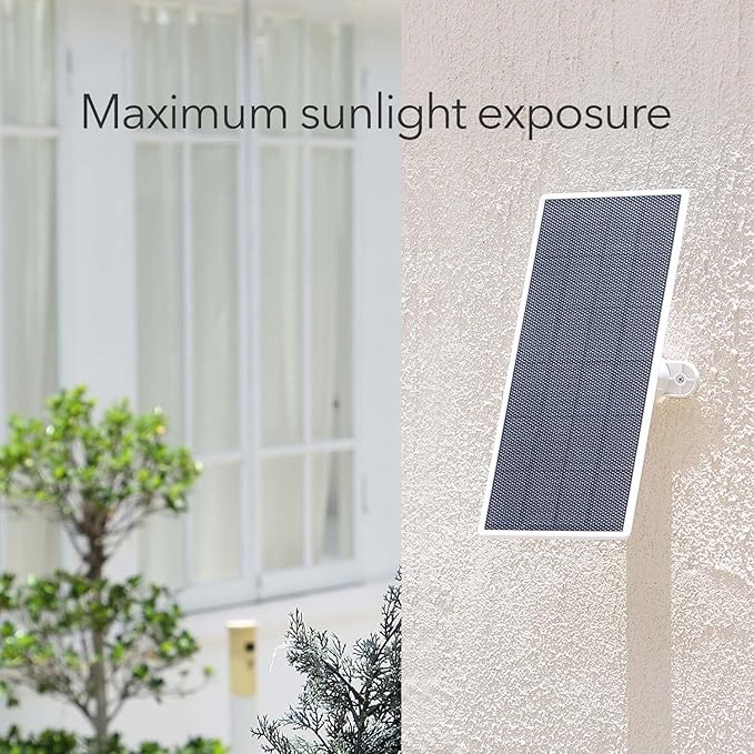 Wasserstein Solar Panel Solar Panel Charger for Google Nest Cam Outdoor or Indoor Battery - 2.5W Solar Power - Camera Solar Panels Made for Google Nest (2 Pack)