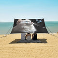 ALAZA Cat Butterfly Beach Tent Sun Shelter UPF50+ Protection Beach Shade Canopy w/ 4 Sandbags for Outdoor Camping Fishing Backyard Fun Picnic 10x9 ft