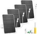 Solar Panel for Security Camera 5W USB Solar Panel for DC 5V Security Camera Micro USB &amp USB-C Port Solar Panel IP65 Waterproof Solar Charger for Camera360° Adjustable Mounting 13ft Cable 4 P