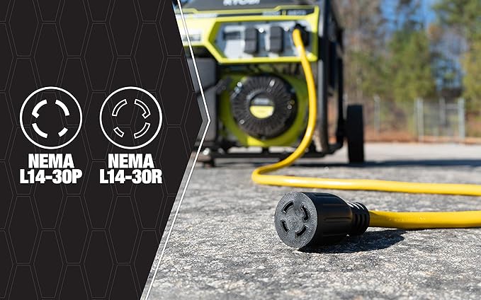 Southwire 10/4 50' STW 30A Generator Cord L14-30P/R