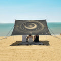 ALAZA Star Boho Astrology Mystical Bohemian Moon Stars Beach Tent Sun Shelter Portable Canopy Sunshade for Outdoor Camping Picnics Backyard Fun 10x9 ft