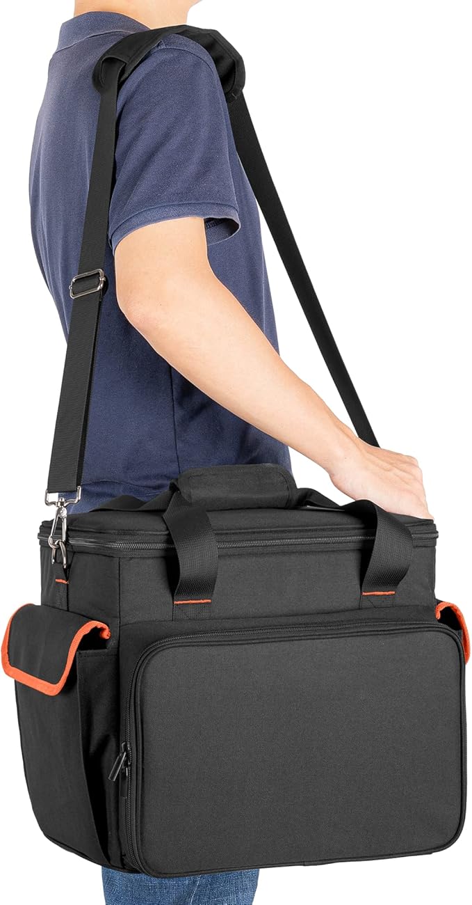 Trunab Carrying Case Compatible with Jackery Portable Power Station Explorer 1000 Storage Bag with Water-Resistant Bottom and Front Pockets for Charging Cable and Accessories