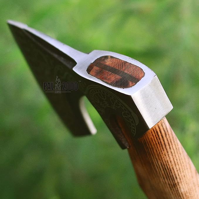 Splitting Axe Camping Chopping Hatchet Viking Tomahawk Battle Hunting Outdoor Solid Wood Handle 3016
