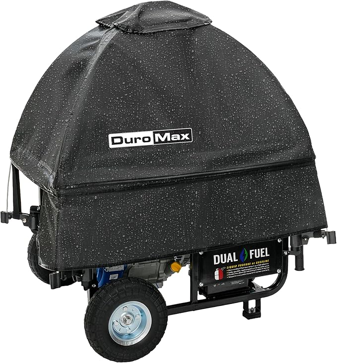 DuroMax DMX-GTX Portable Generator Running Cover – Weatherproof Outdoor Vinyl Canopy Fire- &amp Wind-Resistant Universal Open Frame Fit