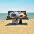 ALAZA Football Fire Water Beach Tent Sun Shelter Portable Canopy Sunshade for Outdoor Camping Picnics Backyard Fun 10x9 ft