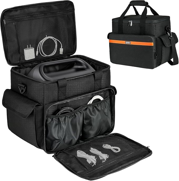 LEFOR·Z Carrying Case Compatible with Jackery Explorer 1000/ECOFLOW River Max/Bluetti EB70S/GRECELL T1000 Portable Power StationTravel Storage Bag for Charging Cable and Accessories(Bag Only)