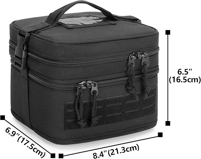 GOBUROS Tactical Pistol Backpack Can Hold 4 Handguns 12 Mags and Tactical Pistol Magazine Storage Bag