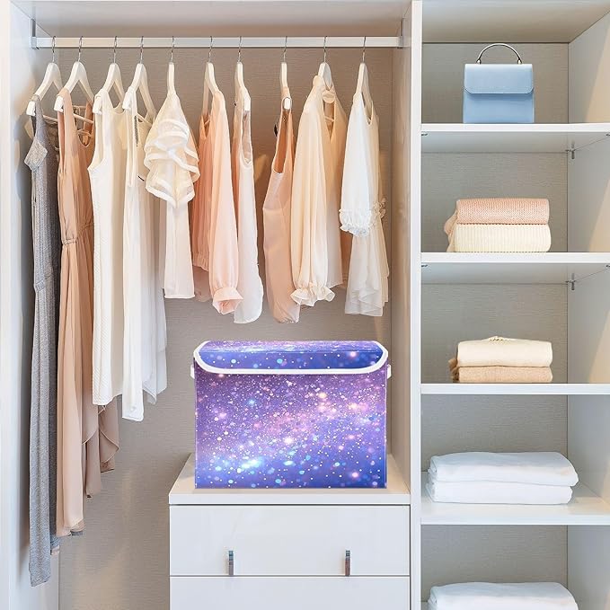 Diamonds Crystals Gradient Glitter Decoration Sequins Peach Purple Blue Cyan White Yellow Storage Bin with Lid Foldable