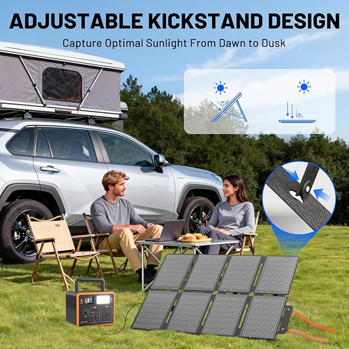 SOLUPUP 100W Portable Solar Panels-24% High Efficiency-Compact 8-fold Design MC-4 Output for Power Station Generator Power Banks RV &amp Emergency IP67 Waterproof for Camping RV Travel Outdoor Activi