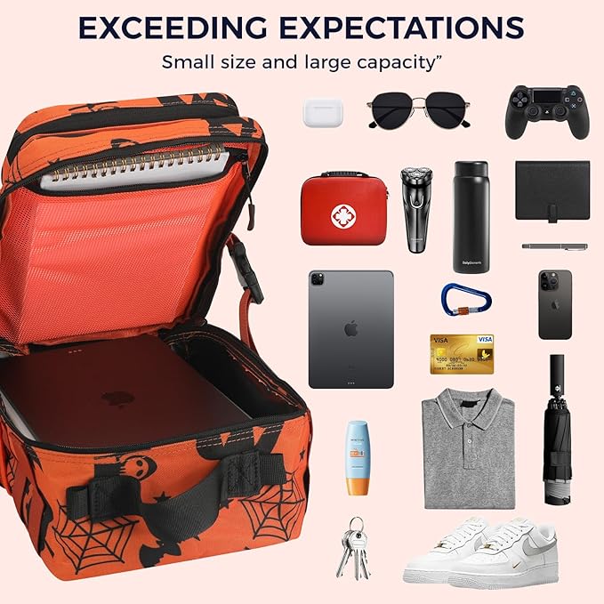 9L Mini Tactical Backpack for Men WomenSmall Military Tactical Backpack for GymHikingCampingCycling (Halloween Phantom)