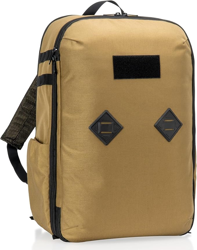 Xtreme Sight Line ~ Versa Backpack ~ Removable Faraday Sleeve fits up to a 16 Laptop ~ Heavy-Duty Lightweight Foam Padded &amp Multiple Large Compartments ~ 1000D Nylon/Spacer Mesh ~ Coyote Brown