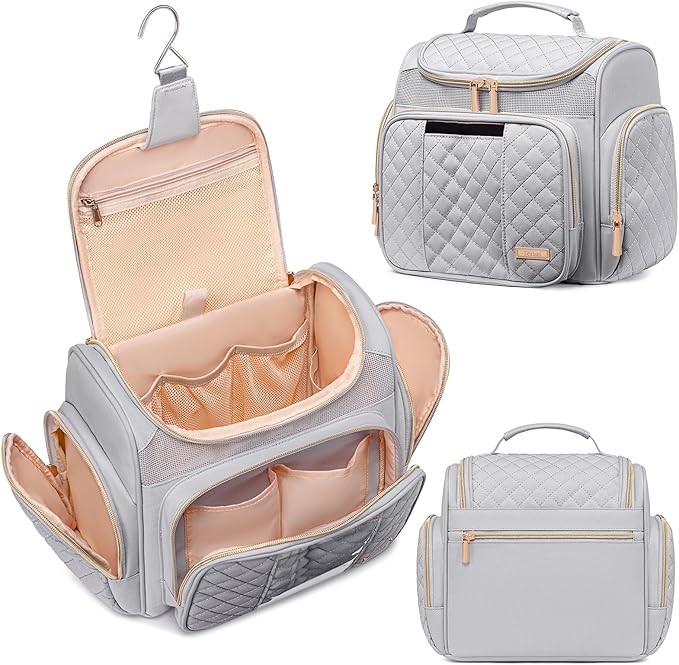 Large Toiletry Bag for Women MenBathroom BagWater Resistant Shower BagMakeup BagPortable Shower Caddy for College DormHanging Travel Toiletry Bag with Transparent Waterproof Phone Pocket