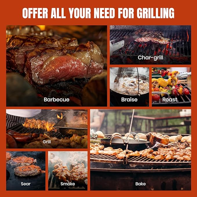 Z GRILLS Wood Pellet Grill &amp Smoker 8-in-1 Pellet Grill with Automatic Temperature ControlMeat Probes572 Sq. in Area for Backyard Camping Outdoor Party