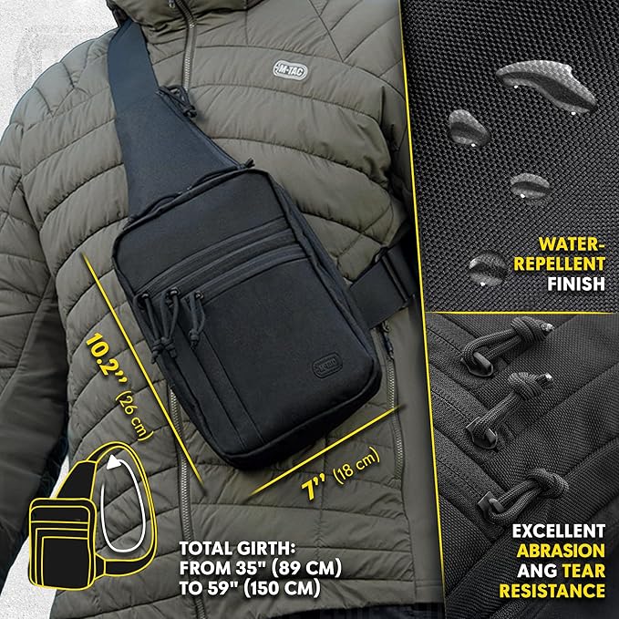 M-Tac CCW Sling Bag for Men &amp Women - EDC Shoulder Bag Tactical - Crossbody Concealed Carry Bag - Mens Chest Pack