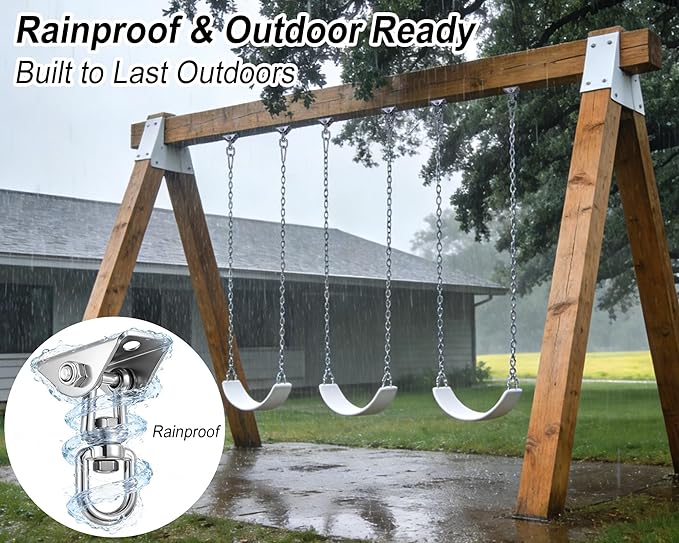 Yose Porch Swing Hanging Kit Heavy Duty 2000lbs Stainless Steel Easy to Install Swing Hardware with Ceiling Hooks Hammock Hooks for Indoor Outdoor Patio Garage