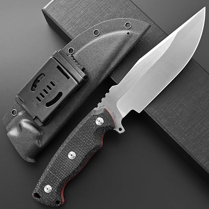 Eafengrow EF164 Fixed Blade Knife DC53 Steel Blade Micarta Handle Full Tang EDC Tool Fix Knifes for Outdoor Camping Hunting Survival