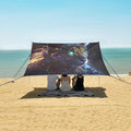 ALAZA Leopard Chief Beach Tent Sun Shelter UPF50+ Protection Beach Shade Canopy w/ 4 Sandbags for Outdoor Camping Fishing Backyard Fun Picnic 10x9 ft