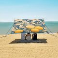 ALAZA Lemon Floral Butterfly Beach Tent Sun Shelter Portable Canopy Sunshade for Outdoor Camping Picnics Backyard Fun 10x9 ft