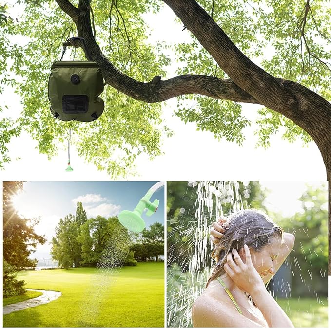Camping EquipmentOutdoor 20L Solar Shower Bag Camping Picnic Water Storage Bag Shower PackageBeach Swimming Outdoor Traveling Hiking