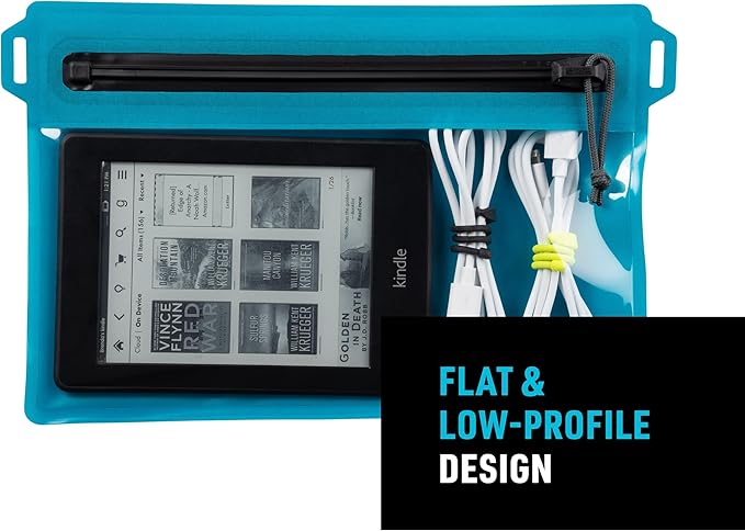 Nite Ize RunOff Waterproof Travel Pouch with TRU Zip - Dry Pouch for Phone &amp Travel Necessities - Touchscreen Friendly - Waterproof with Reliable Zipper - Blue Medium