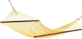 Caribbean Rope Hammock - 55 Inch - Soft-Spun Polyester (Yellow)