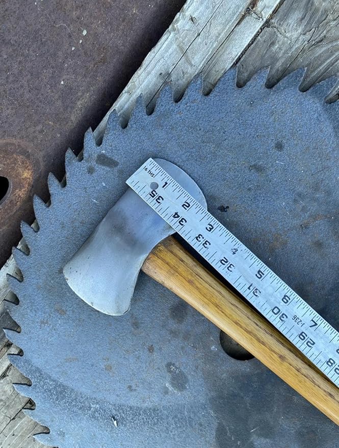 Hand-Forged Small Camp Hatchet – High Carbon Steel Axe with Wooden Handle | Bushcraft Survival Tool for Camping &amp Splitting