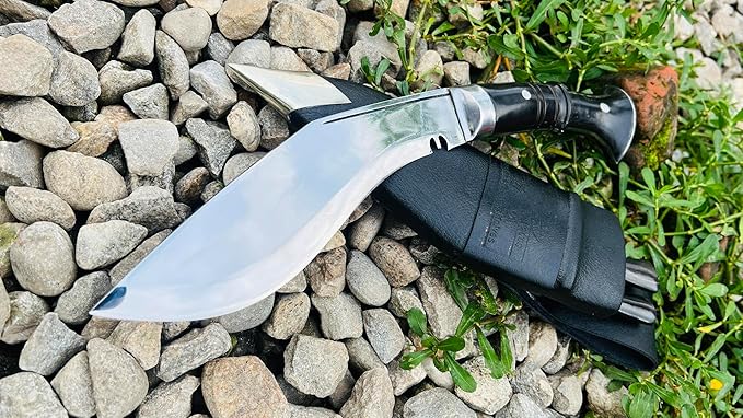 8 Inches Full Tang Service No. 1 Remade Kukri - Nepali Army Issue Khukuri Knife - Hand Forged Oil Tempered Carbon Steel Blade - Ready for Work