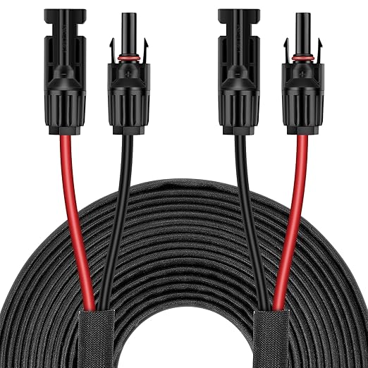 40FT 12AWG Solar Panel Extension Cable with Female and Male Connectors Solar Cable for Solar Panels Charge Controllers and Solar Generator (12AWG 40FT)