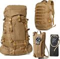 MT Military Army Large Rucksack with Detacheable Assault Backpack Hydration Pack Shoulder Straps and Waist Belt Metal Frame | Detacheable Hydration Pack Shoulder Straps Waist Belt Metal Frame