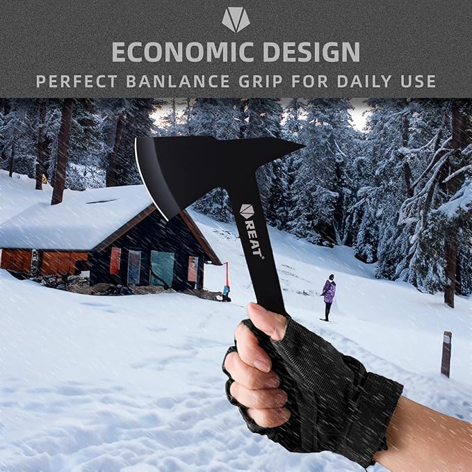 REAT Throwing Axes Set with Sheath 3 Piece10.5 Throwing HatchetBack Yard Throwing GameRecreationCompetitionGifts for MenWomen