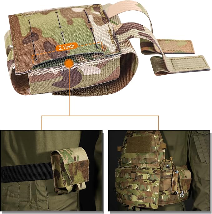 Handcuff Pouch Molle Handcuffs Holder Hoslter Nylon Cuff Pouches Case for Duty Belt Tactical Vest Police Law Enforcement Security Officer Accessories fits Most Hand Cuffs