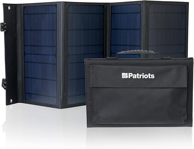 4Patriots 40-Watt Solar Panel: Compact Portable Power with USB Port Eco Solar Charger for Camping