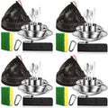 Scout Camping Mess Kit for Person 18/8 Stainless Steel Utensils Camping Dinnerware Kit Boy Scout Dishes Set Girl Scout Mess Kit with Mesh Bag Camping Cutlery Set for Travel Trip School Camp