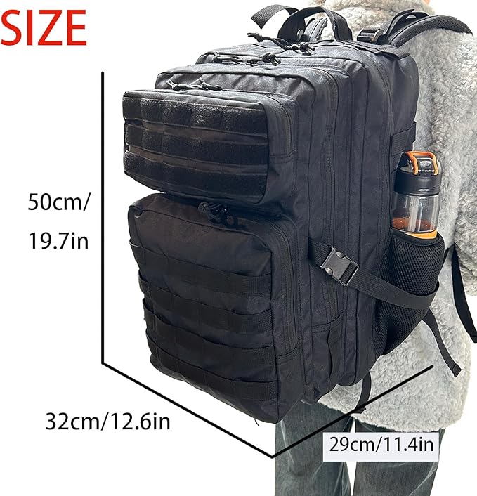 Military Tactical Backpacks 45L Assault Pack Bag Large Rucksack with MOLLE Webbing System For Men Camping Hiking Trekking