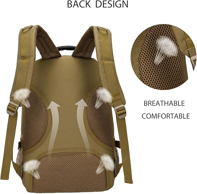 Tactical Backpack Military Outdoors Large Capacity Multi-layer Assault Bug Heavy Duty Molle Bag for Travel Outdoors(Black)