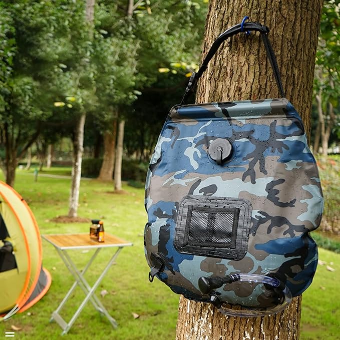 Portable Shower Bag PVC Travel Washing Kit Camping Accessories 5 Gallons 20 Liters Suitable for Outdoor Travel Camping Hiking 18.5x19.6inch