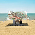 ALAZA Sea Turtle Shells Starfish Beach Tent Sun Shelter Portable Canopy Sunshade for Outdoor Camping Picnics Backyard Fun 10x9 ft