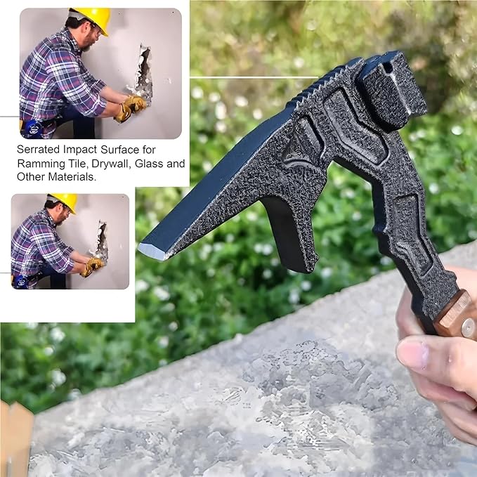 Compatible For Outdoor Multifunctional Hammer Tactical Axe Survival Camping Demolition Hand Tool