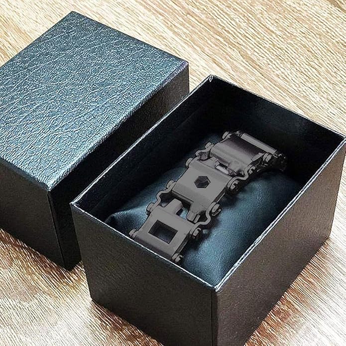 Multitool Bracelet 29 in 1 22cm Stainless Steel Outdoor Travel Men Watch Strap Trend Bracelet with A Pry Tool