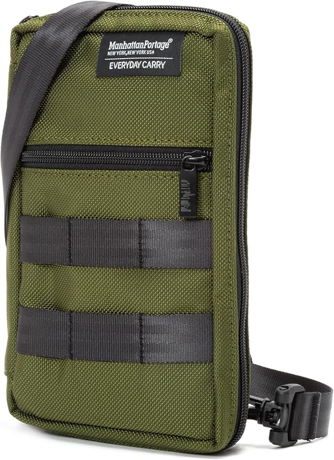 Manhattan Portage x Everyday Carry Atlas Sling V2 Hybrid Gear Organizer Pouch Sling Bag Constructed From Heavy Duty 1680D Cordura Ballistic Nylon (Olive)