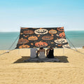ALAZA Autumn Monster Pumpkin Pattern Beach Tent Sun Shelter Portable Canopy Sunshade for Outdoor Camping Picnics Backyard Fun 10x9 ft